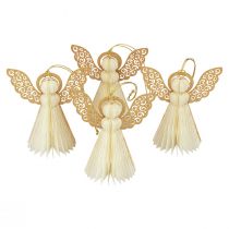 Produkt Papierowy aniołek Świąteczny aniołek papier dekoracyjny biały wys. 12cm 4 sztuki