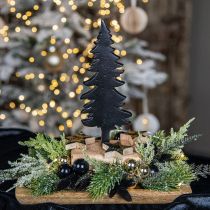 Produkt Dekoracja świąteczna Choinka drewniana metalowa dekoracja stołu W22cm