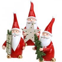 Figurki świąteczne Figurki do dekoracji Świętego Mikołaja W8cm 3szt
