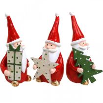 Figurki świąteczne Figurki do dekoracji Świętego Mikołaja W8cm 3szt