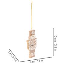 Produkt Bombki świąteczne, piernikowe, o wyglądzie lukru, dziadek do orzechów, gwiazda, choinka, wianek, 6 cm, 4 sztuki