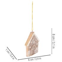Produkt Ozdoby świąteczne, wzór miodownika, renifer, piernikowy ludzik, płatek śniegu, 7 cm, 4 sztuki