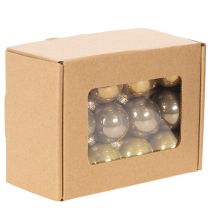Produkt Zestaw mini bombek choinkowych, błyszczące wiszące kule, 3 cm, 22 sztuki