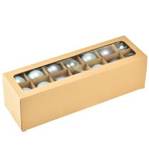 Produkt Dekoracyjne szklane bombki choinkowe, niebiesko-szare, matowe/błyszczące, 5 cm, 24 sztuki