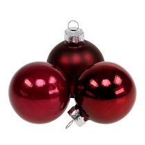 Produkt Bombki świąteczne Ø4cm Bordeaux mix 24 szt