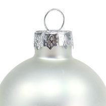 Christmas Ball Glass Ø6cm Silver Mix 24szt