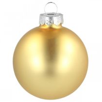 Szklana kula bożonarodzeniowa Ø6cm złota mieszanka 24szt