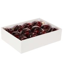 Produkt Bombki choinkowe, szklane, czerwone, 8cm, 12 szt.