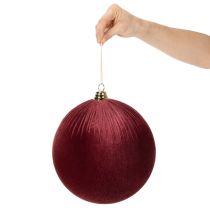 Produkt Duża, czerwona aksamitna ozdoba choinkowa do zawieszenia, 25 cm, 2 sztuki