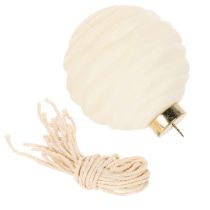 Produkt Bombka świąteczna w kolorze białym, różne faktury, 8 cm, 12 sztuk