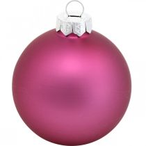 Produkt Mini bombki choinkowe, mieszanka bombek świątecznych, zawieszka na choinkę fioletowa W4,5cm Ø4cm prawdziwe szkło 24 szt.