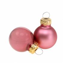 Produkt Mini bombki stare różowe różne Ø2,5cm 24 szt