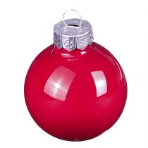 Produkt Bombki choinkowe szklane bombki w kolorze czerwonym Ø4cm 24 szt