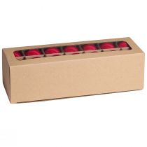 Produkt Szklane bombki choinkowe w kolorze czerwonym, Ø4cm, 24 sztuki