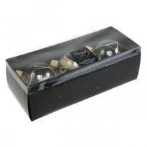 Produkt Bombki choinkowe szklana kula ozdobna wypełniona suszonymi kwiatami Ø8cm 3szt