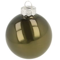 Produkt Bombki choinkowe szklane kule zielono-kremowe Ø60mm 24 szt.