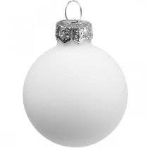 Bombki szklane kula szklana biała matowa/błyszcząca Ø4cm 60szt