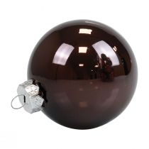 Produkt Bombki szklane brązowe mix bombki choinkowe błyszczące Ø7,5cm 12szt