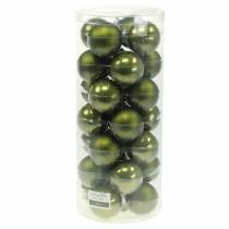 Produkt Bombki choinkowe szklane zielone mix Ø6cm 24 szt.