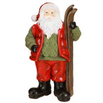 Produkt Figurka dekoracyjna Świętego Mikołaja z nartami malowana 14×10,5×24,5 cm