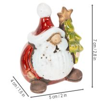 Produkt Figurka Świętego Mikołaja z ozdobą choinkową, 7cm, 2 sztuki