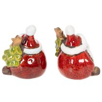 Produkt Figurka Świętego Mikołaja z ozdobą choinkową, 7cm, 2 sztuki