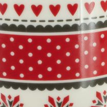 Produkt Kubek świąteczny ceramiczny czerwony i biały Ø10cm wys.9cm