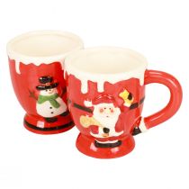Produkt Kubki świąteczne Kubek Święty Mikołaj ceramiczny 10,5cm 2szt