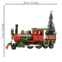 Produkt Pociąg świąteczny z lokomotywą jodłową, zielony, świąteczny, 20cm