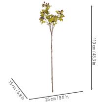 Produkt Sztuczna gałązka głogu z czerwonymi owocami, dekoracja, 110 cm