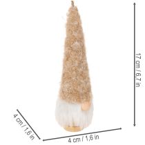Produkt Dekoracyjna figurka krasnala z brodą do zawieszenia, 17 cm, 6 szt.