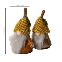 Produkt Zestaw figurek krasnala z czapką dzianinową i żołędziem, 10 cm, 6 sztuk