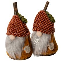 Produkt Zestaw figurek krasnala z czapką dzianinową i żołędziem, 10 cm, 6 sztuk