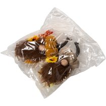 Produkt Jesienna figurka krasnala dynia ze słonecznikiem i brodą 16cm 2szt