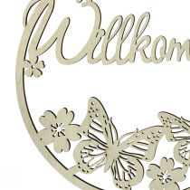 Produkt Tabliczka powitalna drewniany pierścień dekoracyjny motyl Ø21,5cm 4 sztuki