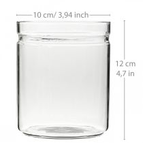 Wazon na kwiaty, szklany cylinder, szklany wazon okrągły Ø10cm W12cm