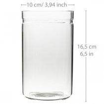Produkt Wazon na kwiaty, szklany cylinder, szklany wazon okrągły Ø10cm H16.5cm