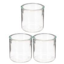 Produkt Wazon szklany cylindryczny, przezroczysty, uniwersalny, 10 cm, 3 sztuki