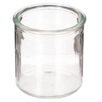 Produkt Okrągły szklany świecznik na świece, szkło przezroczyste, 8 cm, 3 sztuki