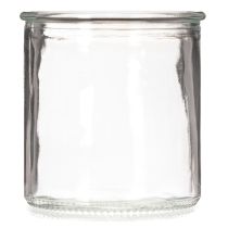 Produkt Okrągły szklany świecznik na świece, szkło przezroczyste, 8 cm, 3 sztuki