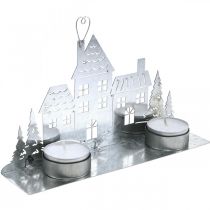 Produkt Dekoracje świąteczne domki, świeczniki na tealighty metalowe L20cm