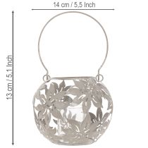 Produkt Metalowa wisząca dekoracja wiatrowskaz w kolorze szarym Ø14cm wys.13cm