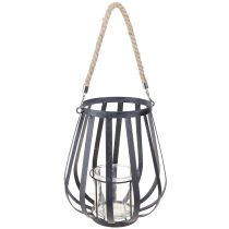 Produkt Latarnia Metalowa latarnia ze szkłem antracytowym Ø23cm W27cm