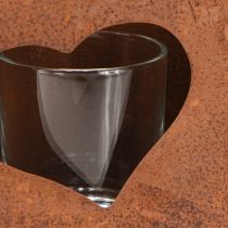 Produkt Latarnia metalowa torba rdza z wkładem szklanym wys. 15cm 2szt