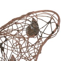 Produkt Latarnia metalowa, dekoracja ścienna, motyl, wykończenie rdzawe, 36,5 cm