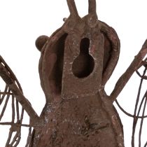Produkt Latarnia metalowa, dekoracja ścienna, motyl, wykończenie rdzawe, 36,5 cm