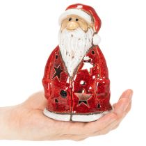 Produkt Dekoracyjna figura Świętego Mikołaja w formie świecznika z gwiazdkami, dekoracja stołu, 15 cm