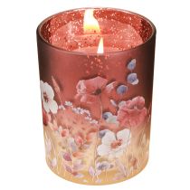 Produkt Dekoracyjna szklana latarnia z kwiatowym wzorem, elegancka ozdoba domu, 12,5 cm, 2 sztuki