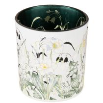 Produkt Dekoracyjna szklana latarnia z motywem liścia, stylowa ozdoba domu, 8 cm, 4 sztuki