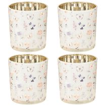Produkt Dekoracyjna szklana latarnia z motywem motyla, stylowa ozdoba domu, 8 cm, 4 sztuki